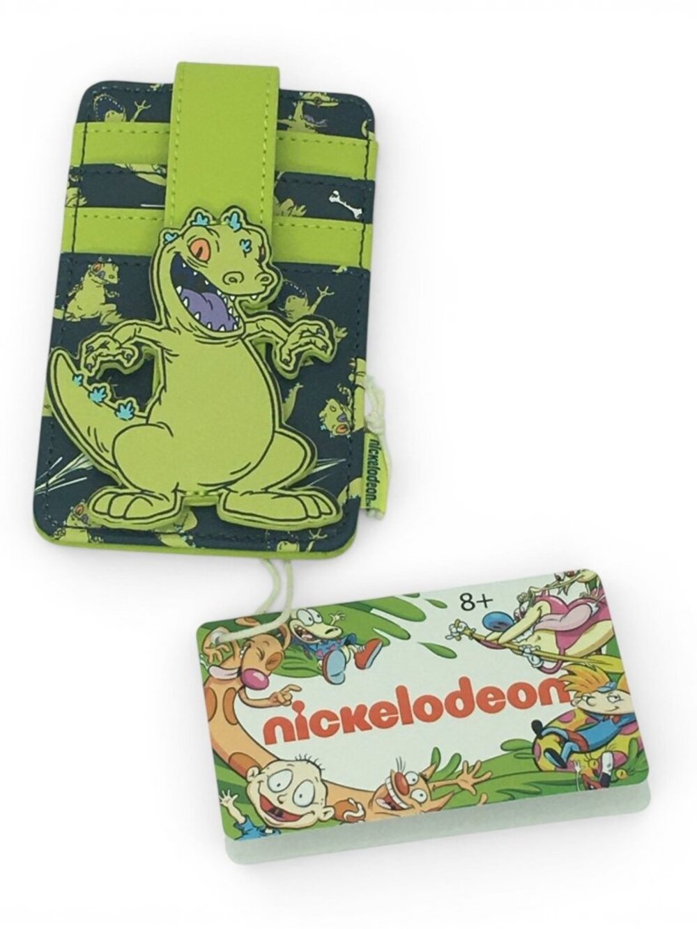 Nickelodeon Rugrats Reptar Loungefly Card Holder Wallet Green ID Badge NEW
